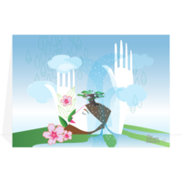 2x Greetingcard: Clear the mind